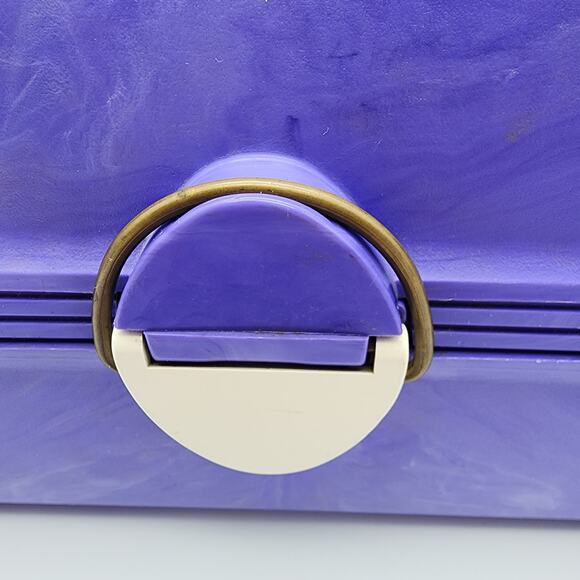 Vintage Caboodles Makeup Case Purple Swirl Mirror Slide Out Trays 3 Tiers 920381 - Picture 4 of 16